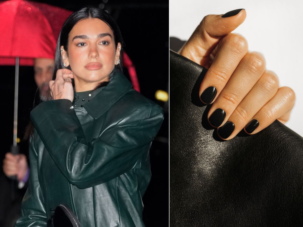 Dua Lipa zachwyca midnight manicure! To najmodniejsze paznokcie na luty wysmuklające płytkę